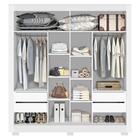 Guarda Roupa Porta De Correr Casal Branco Ártico Titanium Zan