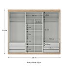 Guarda-roupa Portas De Correr Spazio Capuccino/ Terracota