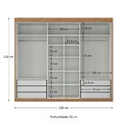 Guarda-roupa Portas De Correr Spazio Cinamomo/ Off White