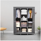 Guarda Roupa Portátil 2 Portas Cor Preto