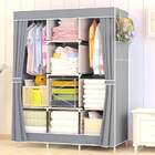 Guarda Roupa Portátil 3 Portas Cor Cinza