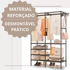 Guarda-roupa Portátil Arara Multifuncional Desmontável