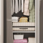 Guarda Roupa Portátil Dobrável 1 Porta Cor Cinza