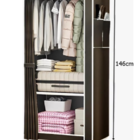 Guarda Roupa Portátil Dobrável 1 Porta Cor Preto