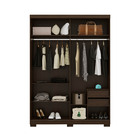 Guarda-roupa Prático Solteiro Jacarandá Madeirado 2 Portas  2