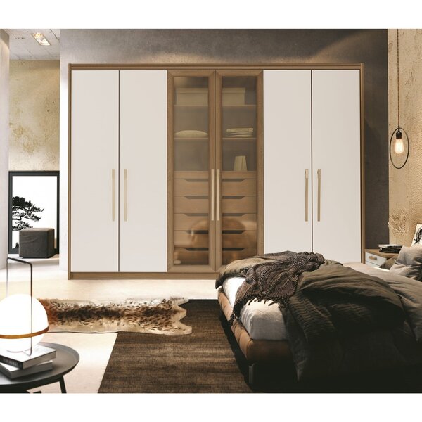 Guarda Roupa Premium 6 Portas 6 Gavetas Com Espelho Reflecta