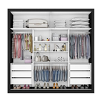 Guarda Roupa Preto  2 Portas 6 Gavetas  Sevilha Made Marcs