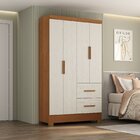 Guarda-roupa Primordial Max 4 Portas E 2 Gavetas Cinamomo / A