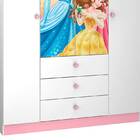 Guarda-roupa Princesas Disney Star - Pura Magia - Branco / Ro