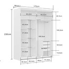 Guarda-roupa Quality 2 Portas Com Pé Com Espelho Espresso Móv