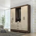 Guarda Roupa Quarto Casal Emily Com Espelho 4 Portas 3 Gaveta