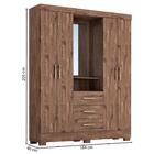 Guarda Roupa Quarto Casal Emily Com Espelho 4 Portas 3 Gaveta