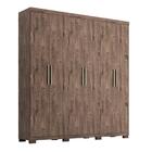 Guarda Roupa Quarto Casal Olívia 6 Portas 3 Gavetas 5 Pratele