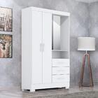 Guarda Roupa Quarto Solteiro Emily Com Espelho 2 Portas 3 Gav