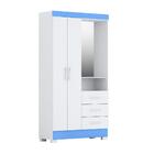 Guarda Roupa Quarto Solteiro Emily Com Espelho 2 Portas 3 Gav