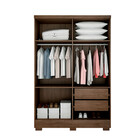 Guarda Roupa Quartzo 4 Portas 2 Gavetas Com 6 Pés