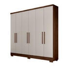 Guarda-roupa Quartzo 6 Portas 4 Gavetas E 6 Pés