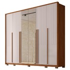 Guarda-roupa Quintus Lux 6 Portas 6 Gavetas Com Vidro Reflect