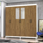 Guarda Roupa R22 6 Portas 2 Gavetas Com Espelho E Pés Carioca