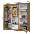 Guarda Roupa R22 6 Portas 2 Gavetas Sem Espelho Com Pés Cario