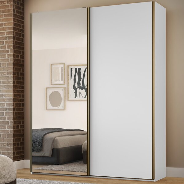 Guarda-roupa Raffinato 2 Portas 1 Espelho Branco