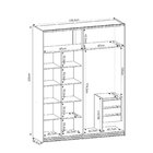 Guarda-roupa Raffinato 2 Portas E 1 Espelho Freijó/titânio