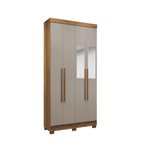 Guarda-roupa Recife 4 Portas 2 Gavetas Com Espelho Salleto Ci