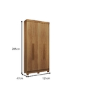 Guarda-roupa Recife 4 Portas 2 Gavetas Com Espelho Salleto Ci