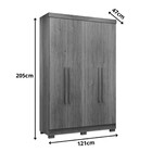 Guarda-roupa Recife 4 Portas 2 Gavetas Salleto Branco