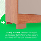 Guarda-roupa Recife 4 Portas 2 Gavetas Salleto Cinamomo-off W