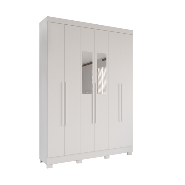 Guarda-roupa Recife 6 Portas 2 Gavetas Com Espelho Salleto Br