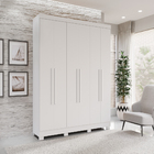 Guarda-roupa Recife 6 Portas 2 Gavetas Salleto Branco
