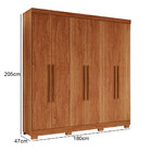 Guarda-roupa Recife 6 Portas 2 Gavetas Salleto Cinamomo