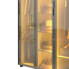 Guarda Roupa Reflecta 6 Portas Led Innova Preto - Gelius