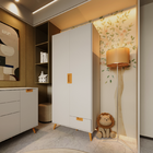 Guarda-roupa Retrô Back 2 Portas 1 Gaveta Branco/ Carvalho