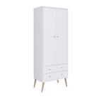 Guarda-roupa Retrô Infantil Com 2 Gavetas E 2 Portas