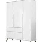 Guarda Roupa Retro Mariana 3 Portas Branco - Fbaby