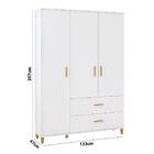 Guarda Roupa Retrô Milka Branco Atóxico