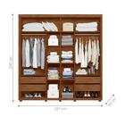 Guarda Roupa Rhodes Avelã/fendi Metalic