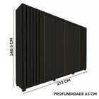 Guarda-roupa Ripado 2 Portas Absolut Grafite - Gelius Móveis