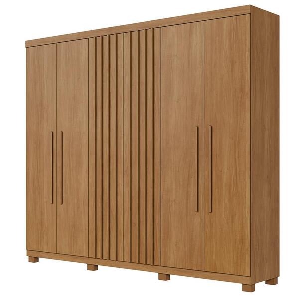 Guarda Roupa Ripado 6 Portas 3 Gavetas Milano Benetil Cinamomo