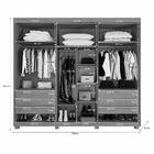 Guarda Roupa Ripado 6 Portas 6 Gavetas Montreal Benetil Cinam