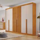 Guarda Roupa Ripado 6portas Siena-naturale Off White Bianchi