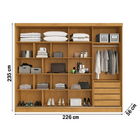 Guarda Roupa Ripado Com Espelho 2 Portas Galati Made Marcs