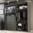 Guarda Roupa Ripado Com Espelho Mdf 2 Portas  2,07m Autes Bel