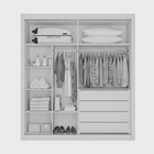 Guarda Roupa Ripado Espelho 2 Port Lugano Peroba Made Marcs