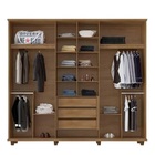 Guarda Roupa Ripado França 6 Portas Cinamomo/grafite – Rv Móv