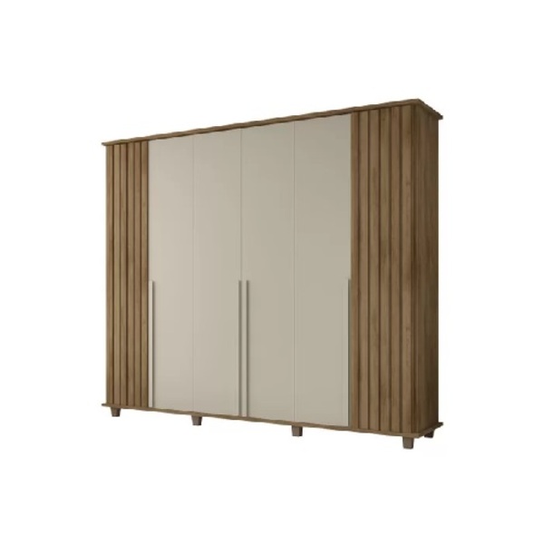 Guarda Roupa Ripado França 6 Portas Cinamomo/off White – Rv M