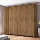 Guarda Roupa Ripado França 6 Portas Cinamomo - Rv Móveis