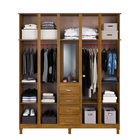 Guarda Roupa Roma 9 Portas Clássica Imbuia Brilho Móveis Mpo